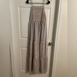 Tan/nude halter top dress